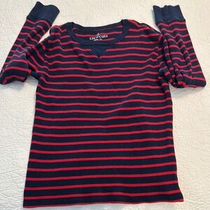 Crewcuts Kids Striped Red and Blue Long Sleeve Shirt